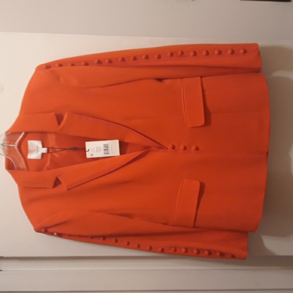 NWT cinq a sept Grenadine (orange) crepe blazer size 6